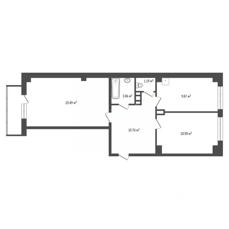 2-к кв. Красноярский край, Красноярск Норильская ул., 38 (58.4 м) - Фото 1