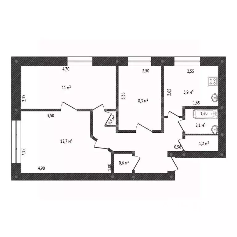Комната Башкортостан, Уфа Революционная ул., 167/2 (12.7 м) - Фото 2