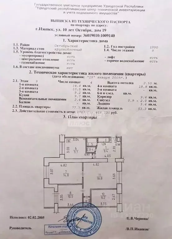 4-к кв. Удмуртия, Ижевск ул. 10 лет Октября, 19 (77.7 м) - Фото 1