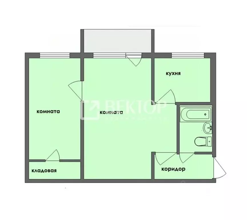 2-к кв. Ивановская область, Иваново Ташкентская ул., 87 (44.0 м) - Фото 1