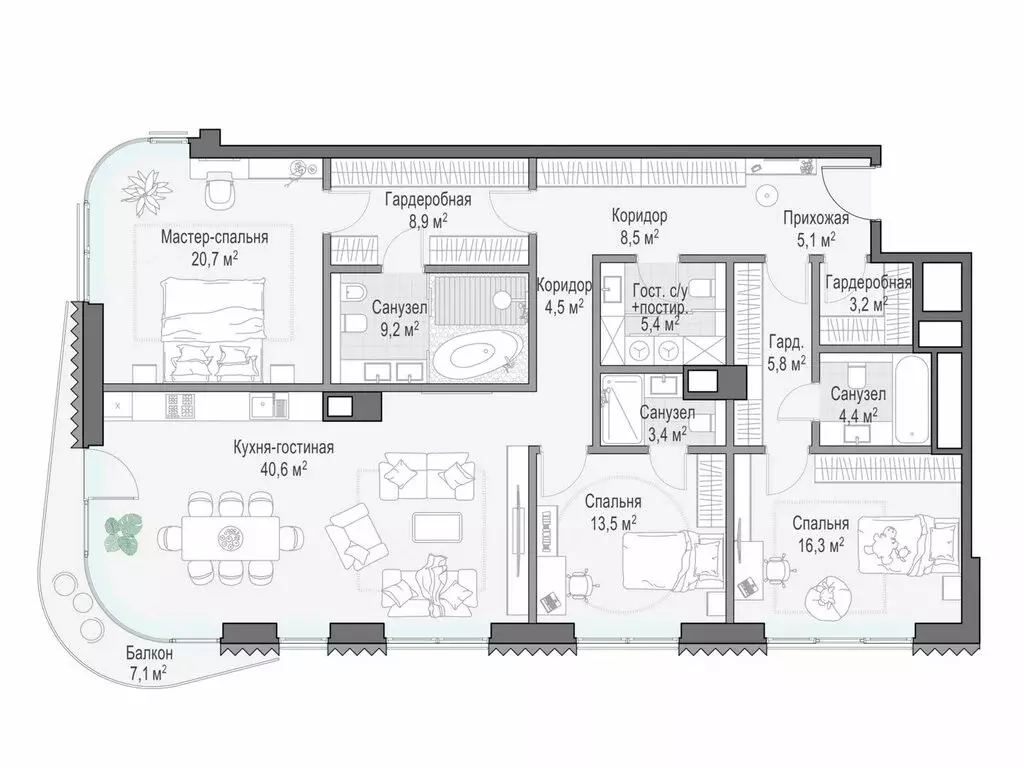 3-комнатная квартира: Москва, Большой Толмачёвский переулок, 5с1 ... - Фото 1