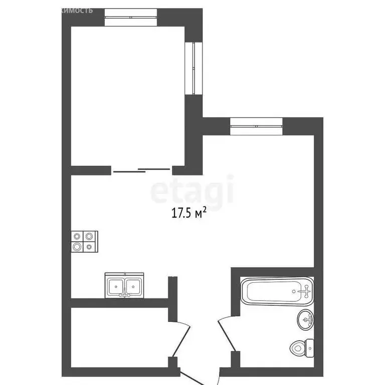 1-комнатная квартира: Москва, улица Бутлерова, 7Б (33.8 м) - Фото 0