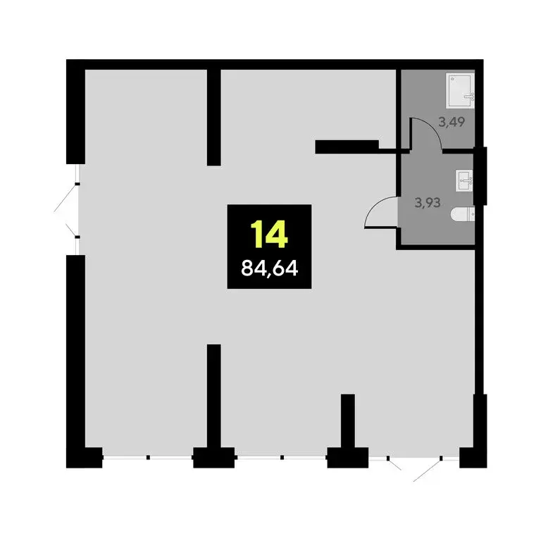 Офис (84.4 м) - Фото 2