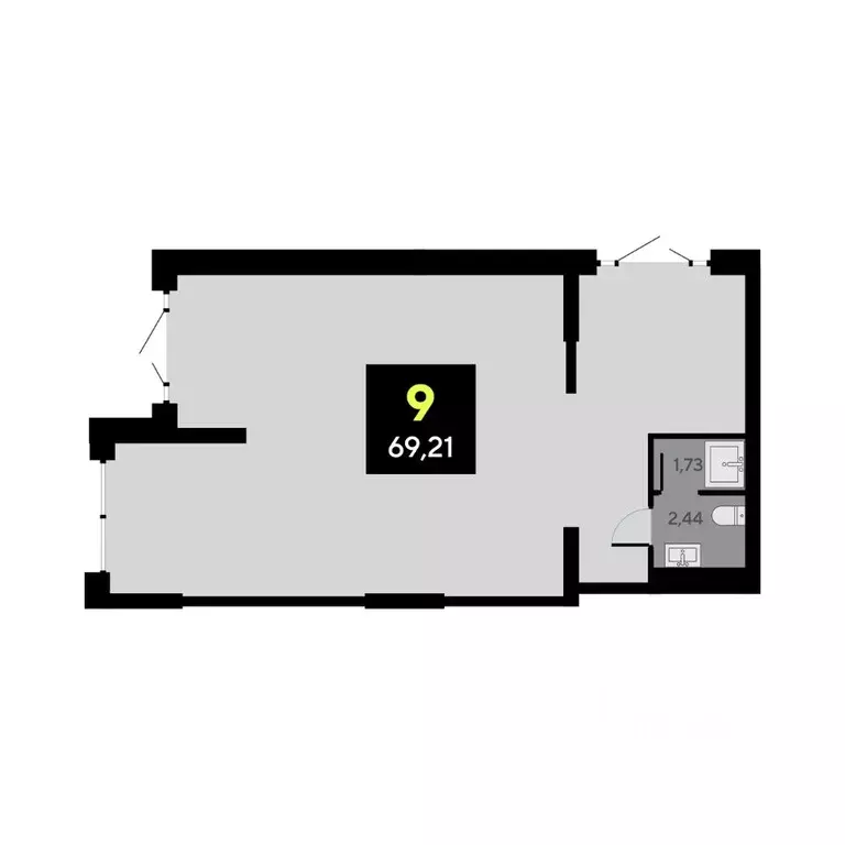 Офис в Тюменская область, Тюмень ул. Андрея Приказнова, 2 (69 м) - Фото 1
