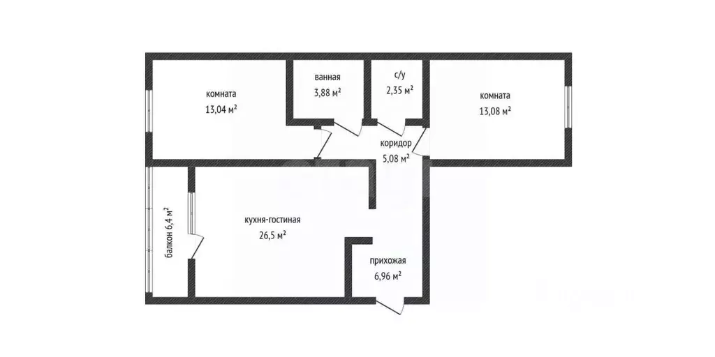 2-к кв. Краснодарский край, Краснодар ул. Имени Генерала Корнилова, ... - Фото 2