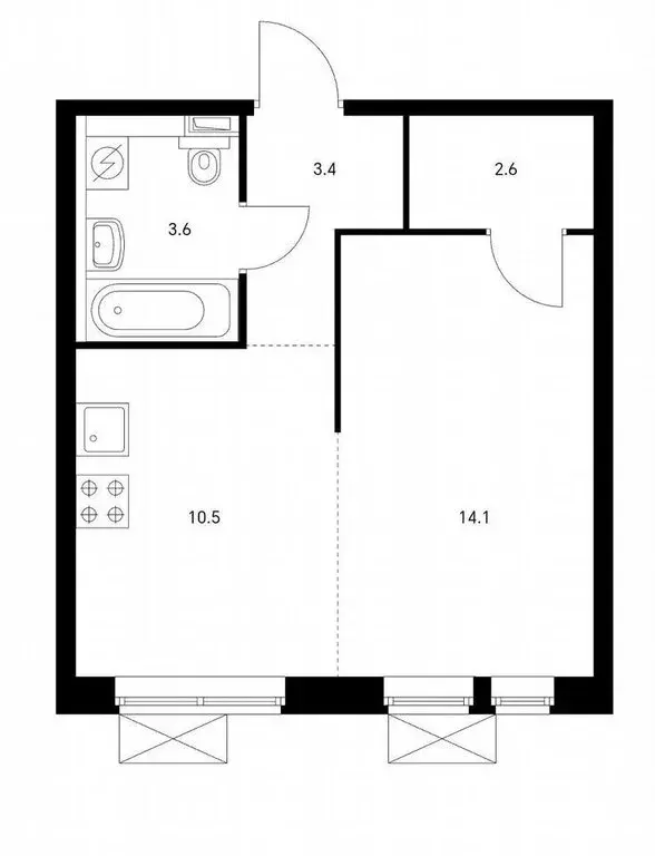 1-комнатная квартира: Москва, Новохохловская улица, 15к3 (35 м) - Фото 1