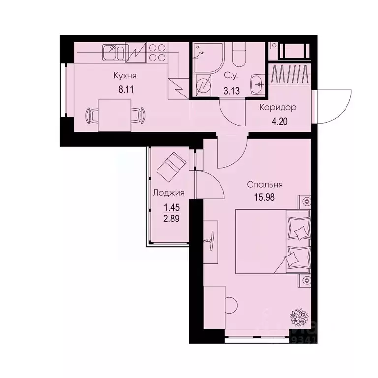 1-к кв. Ленинградская область, Всеволожский район, Заневское городское ... - Фото 1
