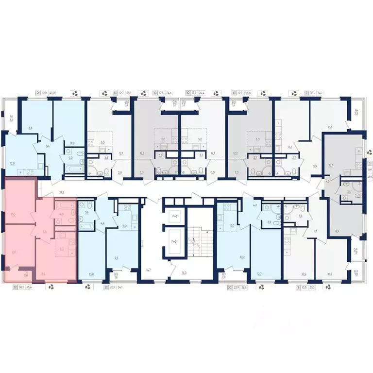 3-к кв. Башкортостан, Уфа Дема жилрайон, Экогород Яркий мкр,  (45.4 м) - Фото 2
