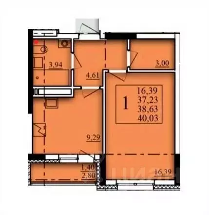 1-к кв. Башкортостан, Уфа Затон-Восточный жилрайон, Паруса жилой ... - Фото 1