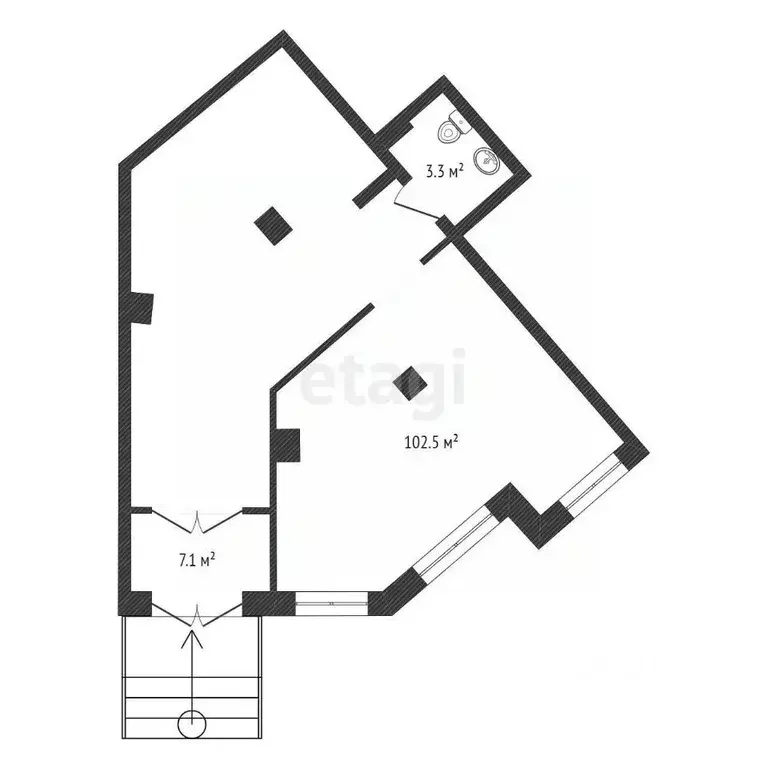 Офис в Красноярский край, Красноярск ул. Петра Подзолкова, 3И (114 м) - Фото 2