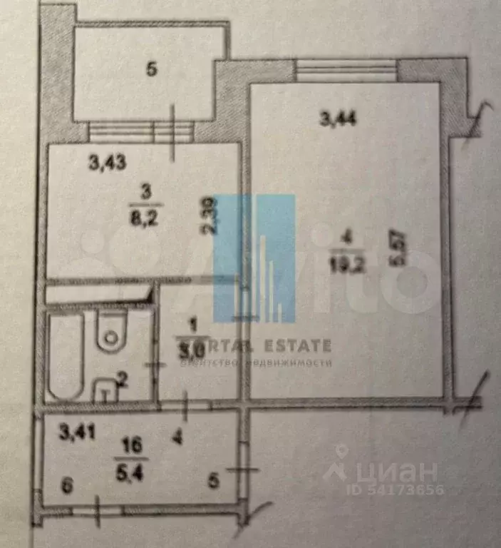 1-к кв. Московская область, Подольск Литейная ул., 42а (34.0 м) - Фото 2