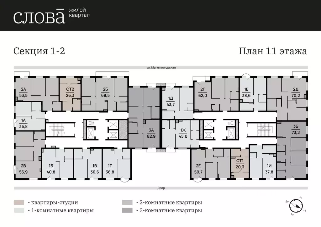 1-к кв. Астраханская область, Астрахань Магнитогорская ул., 1 (40.93 ... - Фото 1