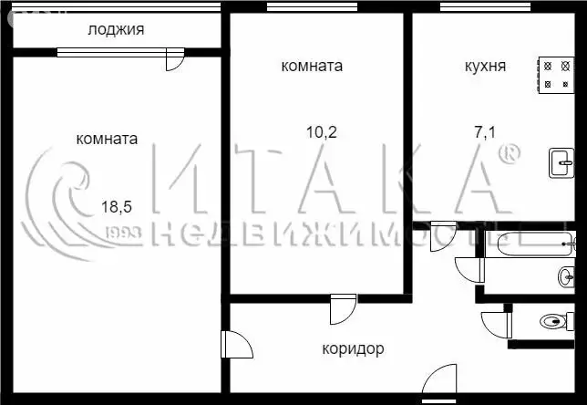 2-комнатная квартира: Санкт-Петербург, улица Шостаковича, 1/9 (46 м) - Фото 0