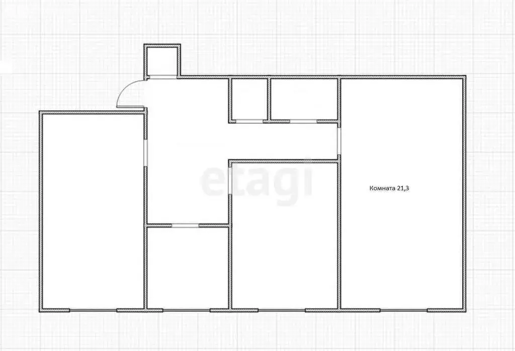 1к в 3-комнатной квартире (16 м) - Фото 1