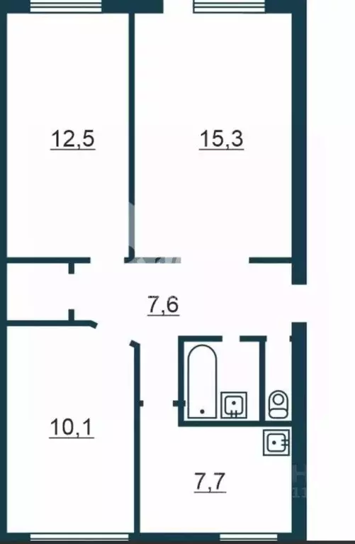 3-к кв. Новосибирская область, Искитим Подгорный мкр, 48 (57.5 м) - Фото 2