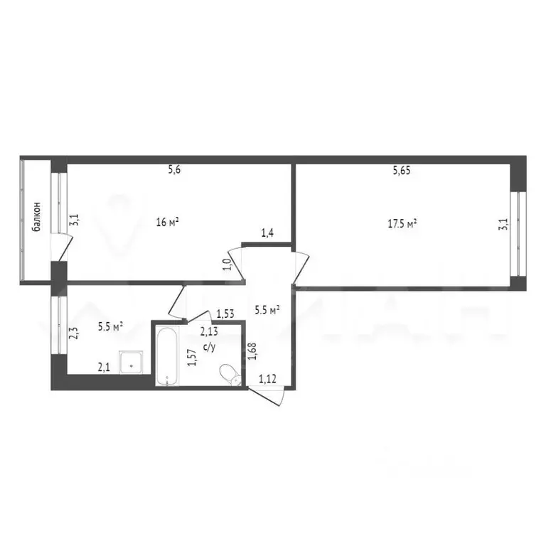 2-к кв. Самарская область, Тольятти бул. Ленина, 20 (50.0 м) - Фото 1