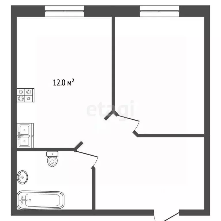 1-к кв. Ставропольский край, Пятигорск ул. Пестова (41.5 м) - Фото 1