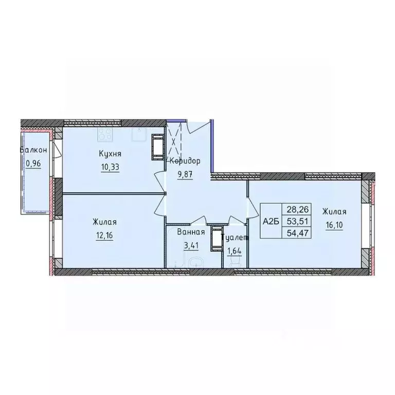 2-к кв. Ярославская область, Ярославль ул. Строителей, 18 (54.0 м) - Фото 2