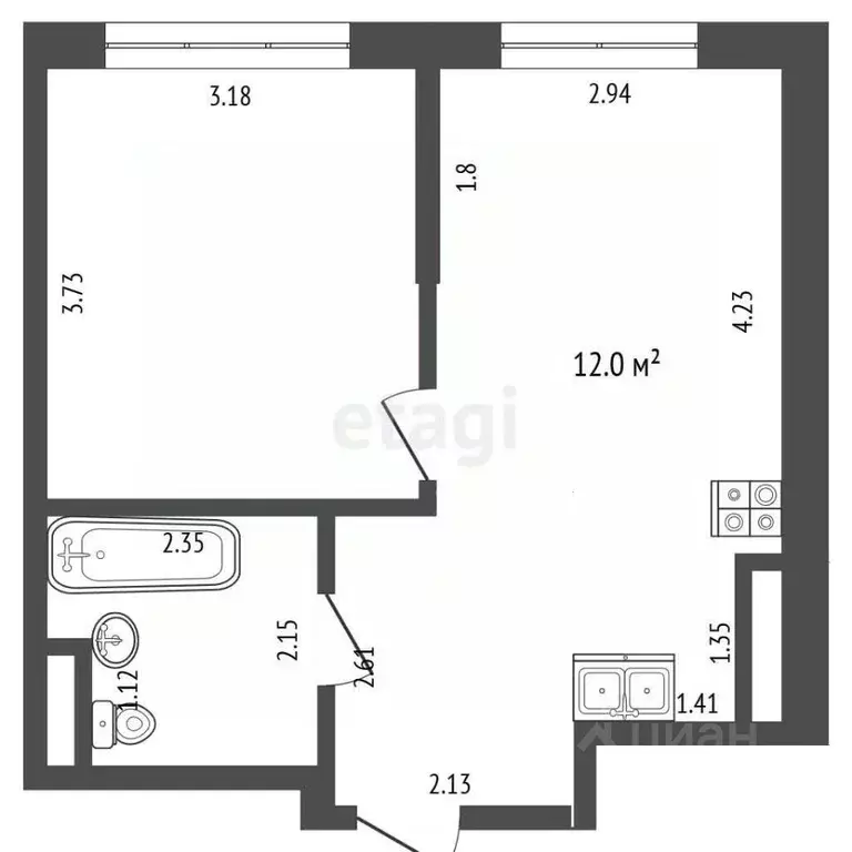 1-к кв. Москва ул. Крузенштерна, 9 (35.9 м) - Фото 2