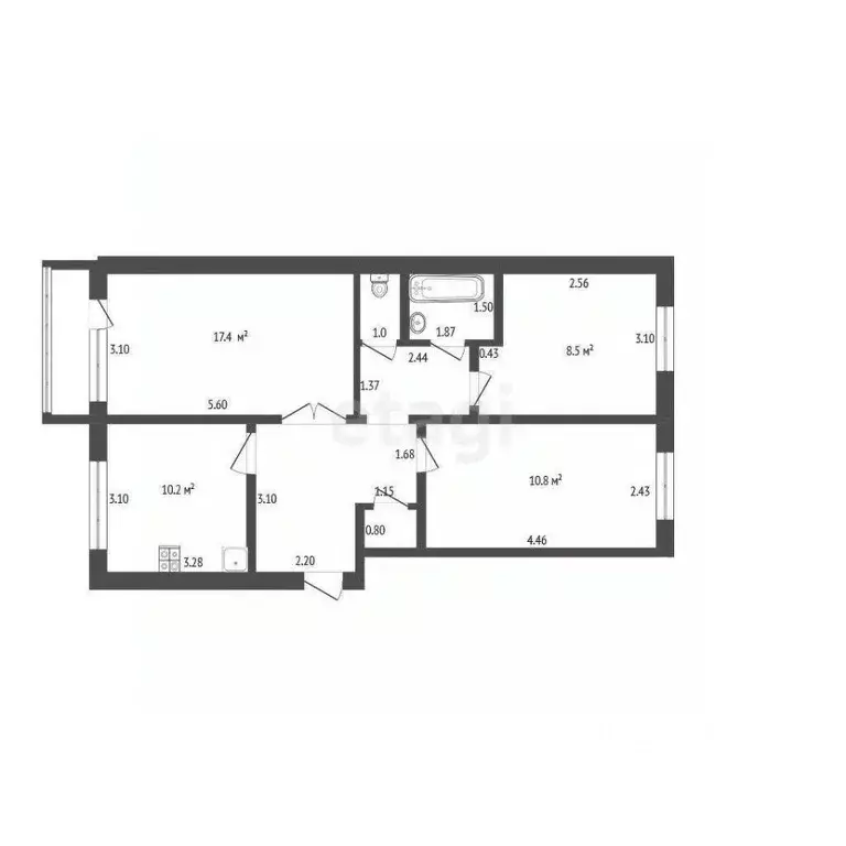 3-к кв. Московская область, Дмитровский муниципальный округ, д. ... - Фото 2