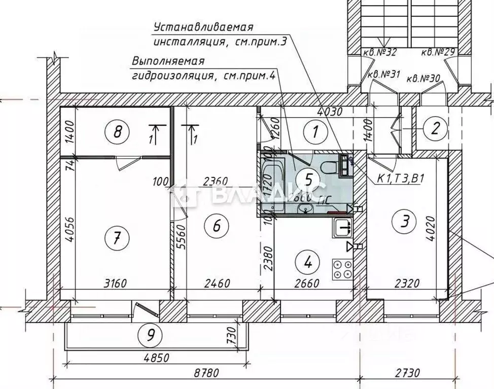 3-к кв. Иркутская область, Иркутск ул. Лермонтова, 329 (56.0 м) - Фото 2