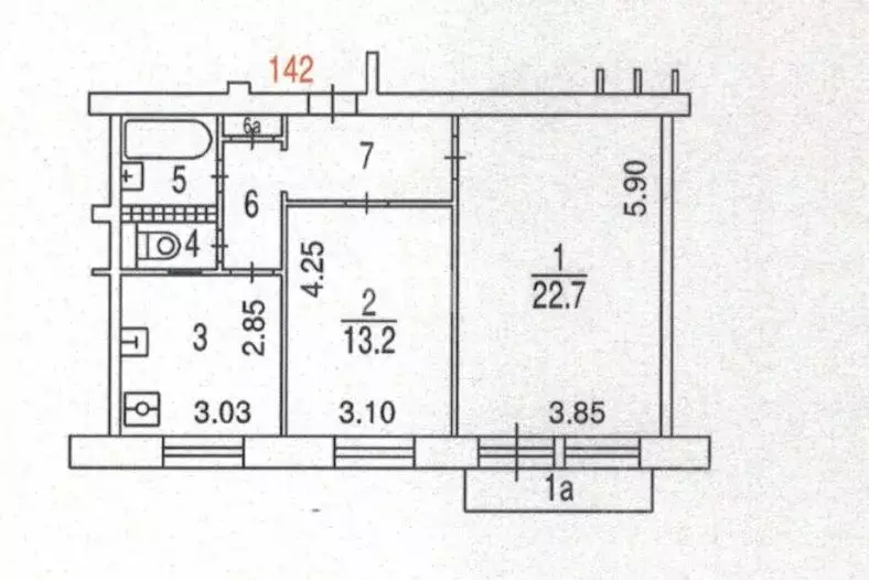 2-к кв. Москва Ленинский просп., 74 (57.1 м) - Фото 2