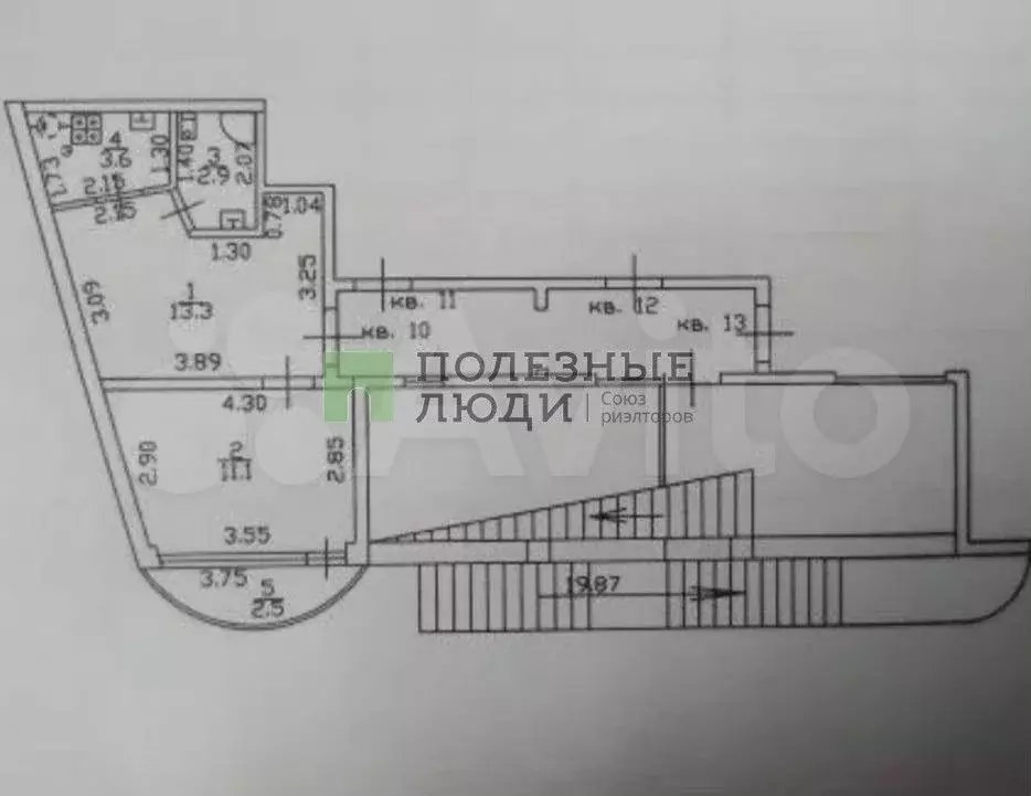 1-к. квартира, 30,9 м, 3/4 эт. - Фото 0