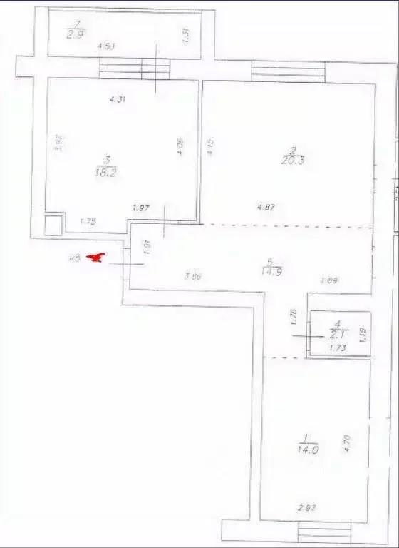 2-к кв. Татарстан, с. Высокая Гора ул. Полковая, 14 (73.3 м) - Фото 0