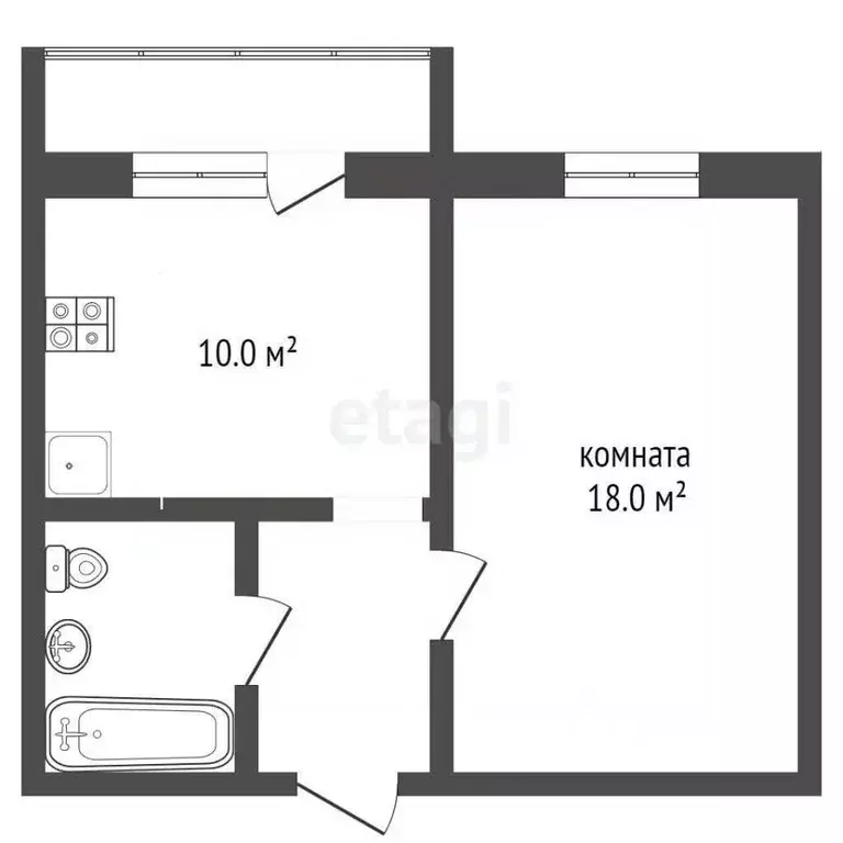 1-к кв. Краснодарский край, Геленджик ул. Маршала Жукова, 1к2 (40.0 м) - Фото 1