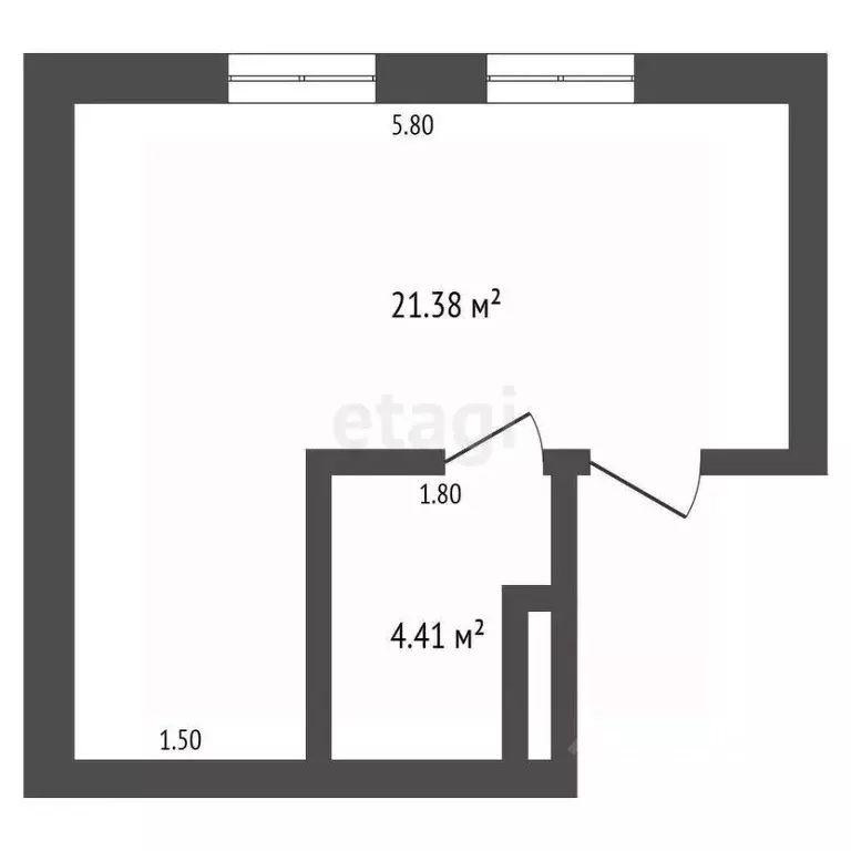Студия Севастополь ул. Челюскинцев, 49/50 (26.0 м) - Фото 2