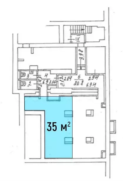 Помещение, 35 м в Густонаселенном Районе - Фото 0