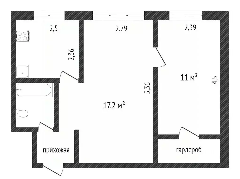 2-к кв. Коми, Сыктывкар ул. Космонавтов, 8 (44.3 м) - Фото 2