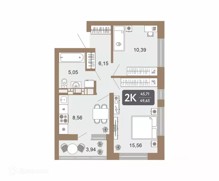 Продаётся 2-к квартира, 44.7 м - Фото 0