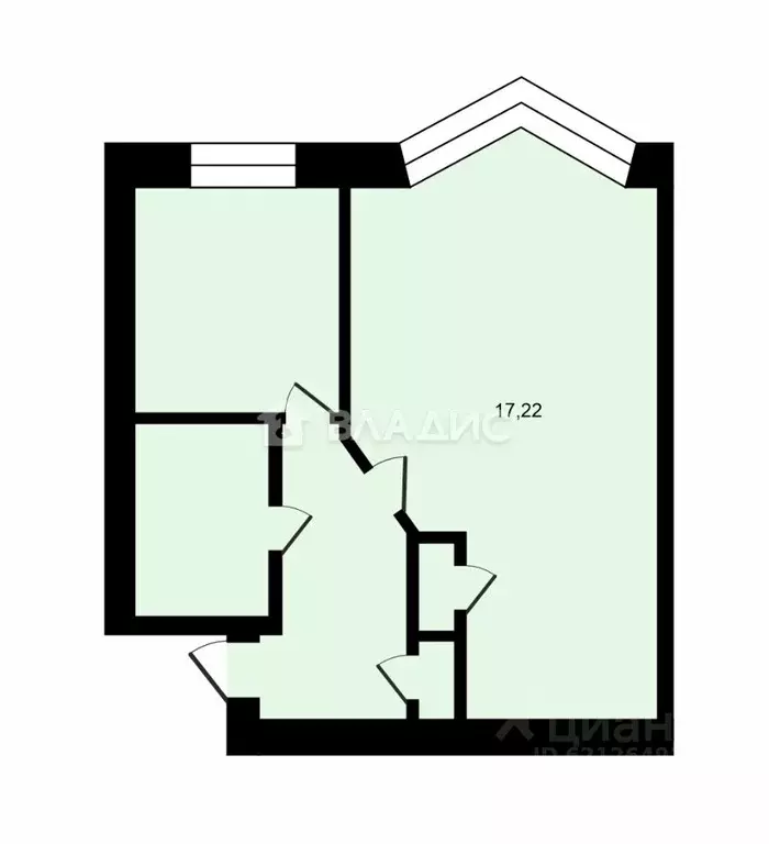 1-к кв. Санкт-Петербург ул. Шателена, 2к2 (30.5 м) - Фото 1