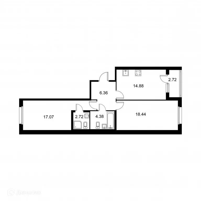 Продаётся 2-к квартира, 65.2 м - Фото 0