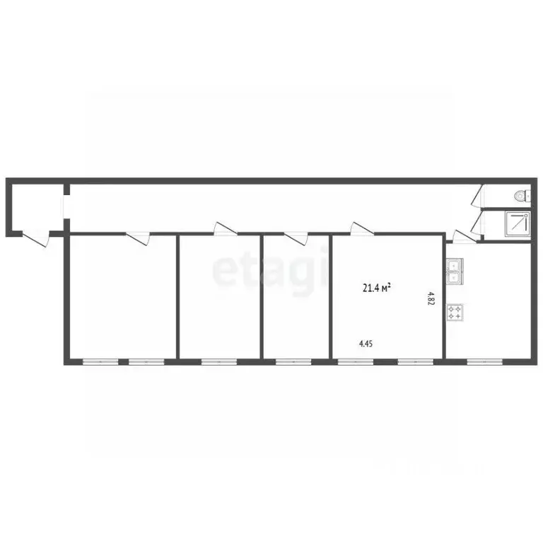 Комната Санкт-Петербург наб. Канала Грибоедова, 59 (21.0 м) - Фото 2