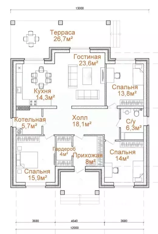 Дом в Татарстан, Высокогорский район, Чернышевское с/пос, с. Каймары  ... - Фото 2