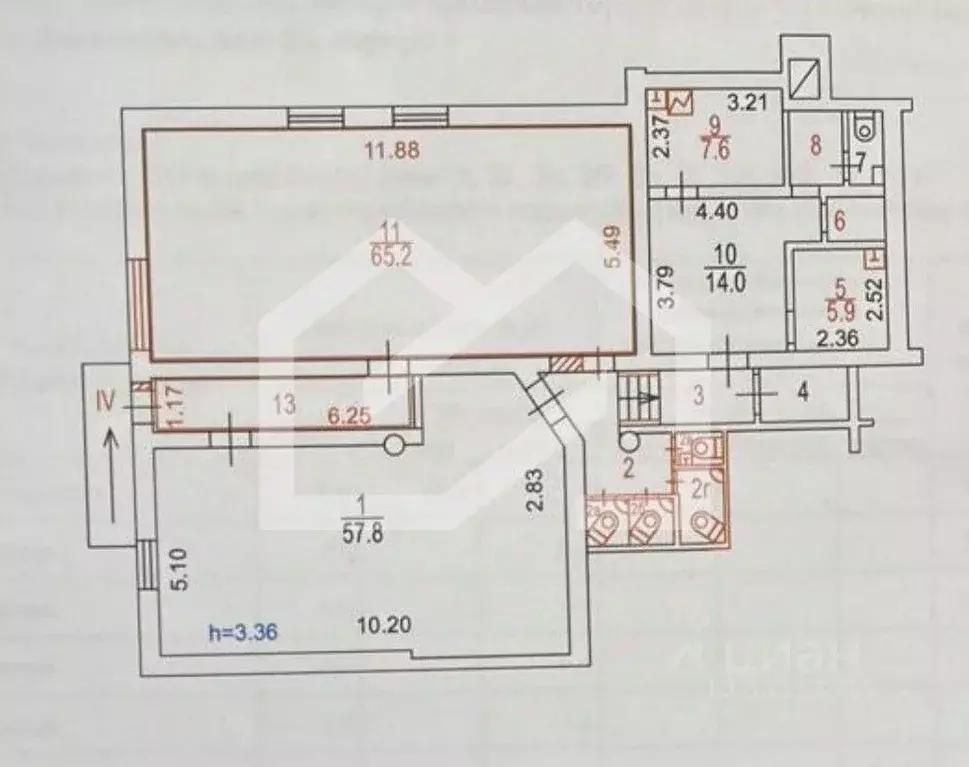 Помещение свободного назначения в Москва ул. Плеханова, 24К1 (183 м) - Фото 2
