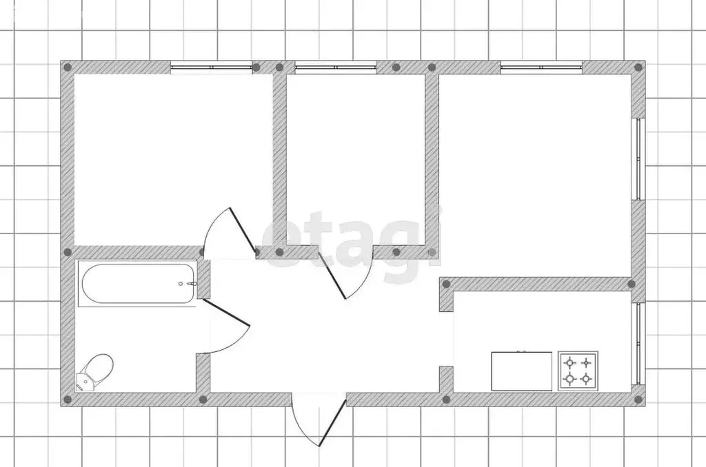 3-комнатная квартира: Муром, Молодёжная улица, 8 (50 м) - Фото 0