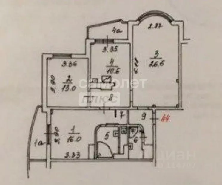3-к кв. Москва Фестивальная ул., 17К1 (85.3 м) - Фото 2