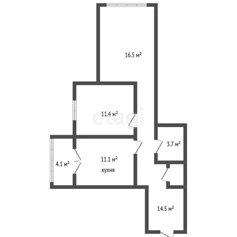 2-комнатная квартира: Воронеж, улица Станкевича, 45к1 (58.3 м) - Фото 1