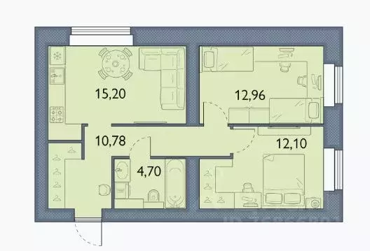 2-к кв. Брянская область, Брянский район, пос. Мичуринский, ... - Фото 1