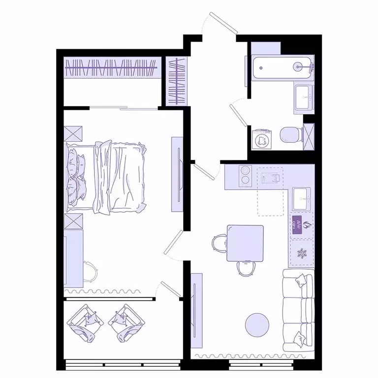 2-комнатная квартира: Владивосток, Днепровская улица, 25к5 (46.9 м) - Фото 1