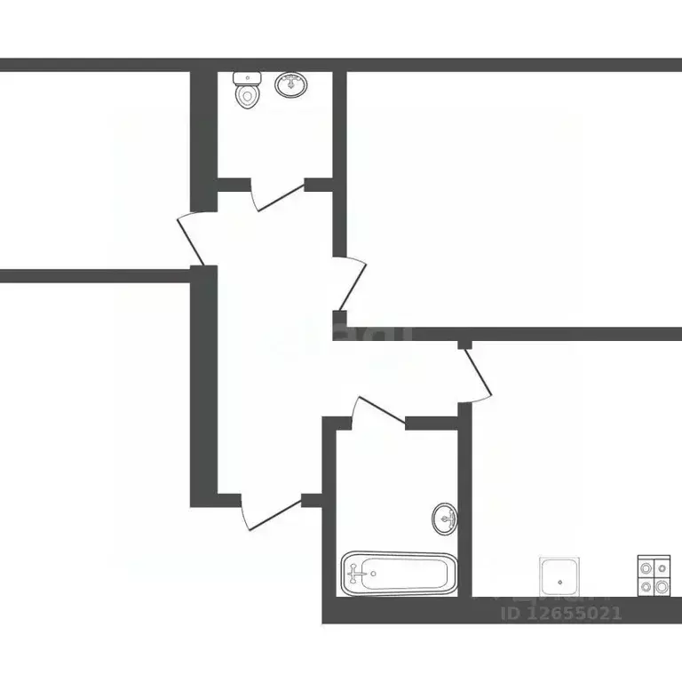 2-к кв. Костромская область, Кострома Индустриальная ул., 30А (58.8 м) - Фото 2
