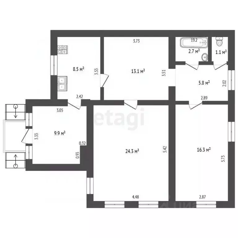 Дом в Самарская область, Волжский район, Смышляевка городское ... - Фото 1