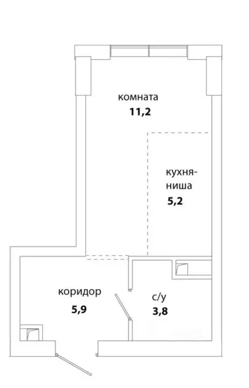 Квартира-студия: Москва, улица Василия Ланового, 6к2 (27 м) - Фото 1