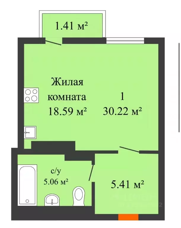 Студия Ростовская область, Ростов-на-Дону просп. Соколова, 68/118В ... - Фото 0