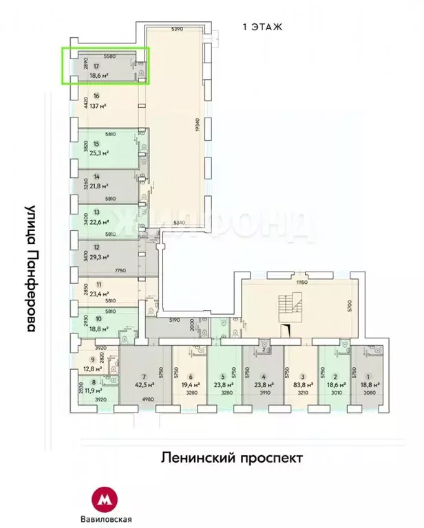 Торговая площадь в Москва Ленинский просп., 81/2 (19 м) - Фото 0