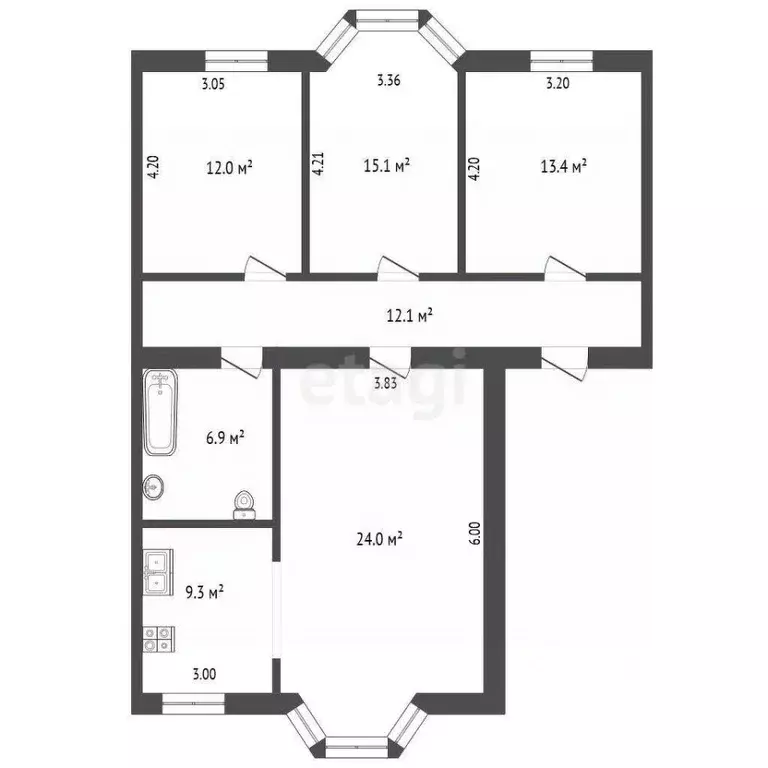 4-к кв. Ямало-Ненецкий АО, Новый Уренгой ул. 26-го съезда КПСС, 10 ... - Фото 2