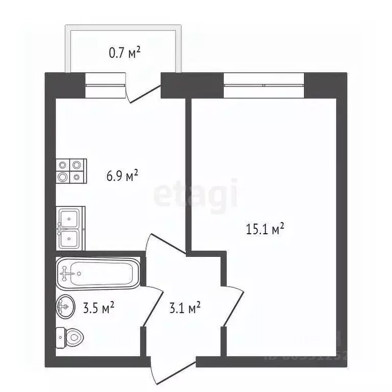 1-к кв. Ставропольский край, Ессентуки туп. Крутой (31.0 м) - Фото 2